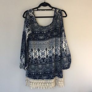Boho Style Cold Shoulder Top